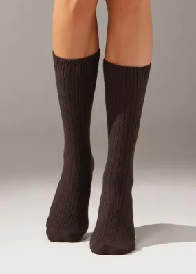 Chaussettes Courtes Côtelées en Laine et Cachemire - Chaussettes basses - Calzedonia
