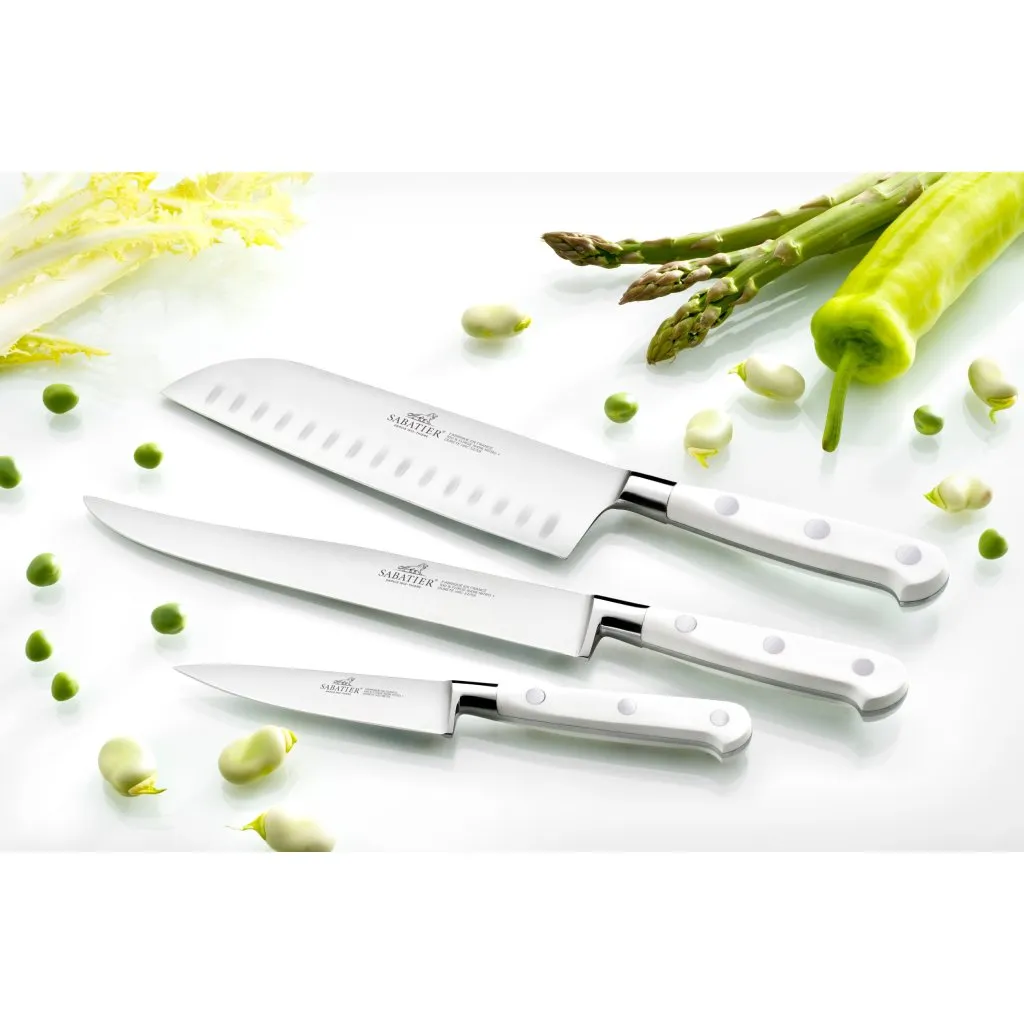 Couteau de chef TOQUE 20 cm, rivets en acier inoxydable, blanc, Lion Sabatier ✔ 88,80 € ⭕ Kulina