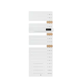 Sèche-serviettes Allure 3 mat à gauche avec soufflerie 1750W gris roche (483189)